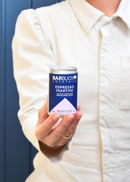 Bar Buoy Espresso Martini can held in hand