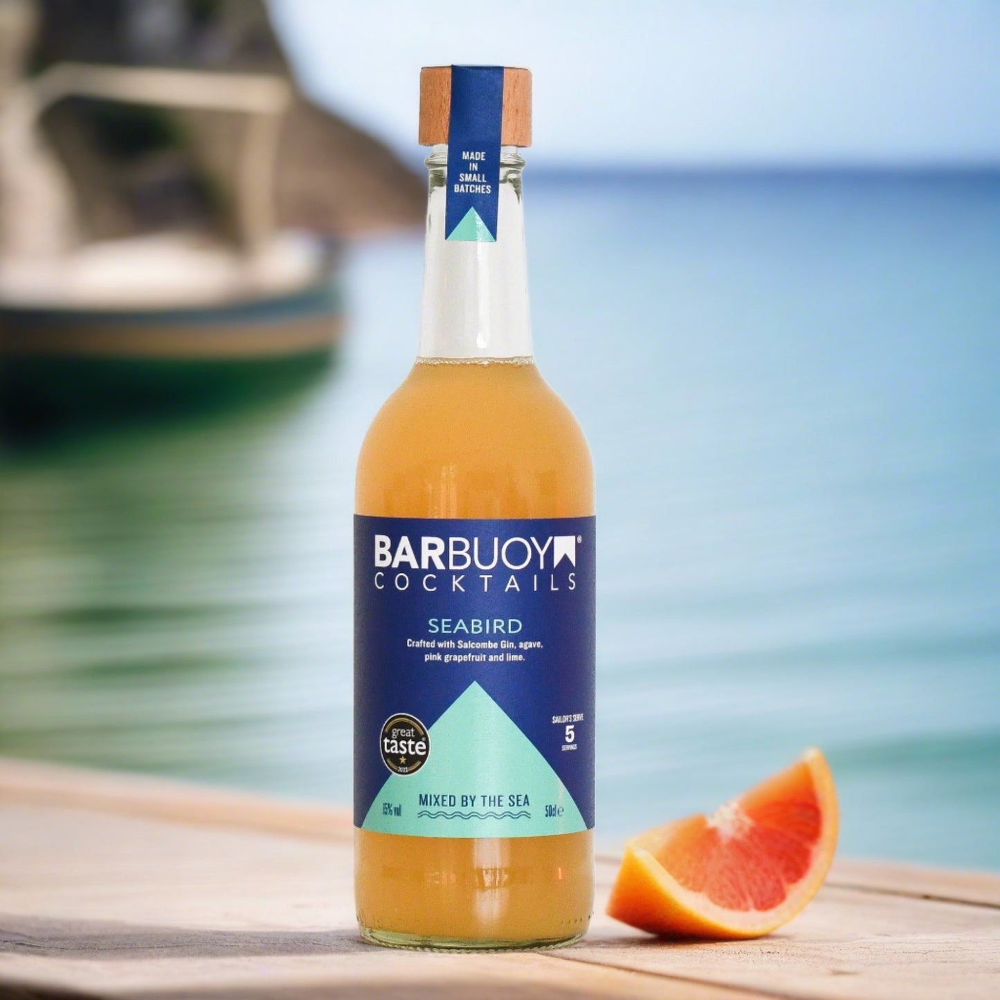 grapefruit gin ready made cocktail (seabird) by barbuoy cocktails 50cl bottle