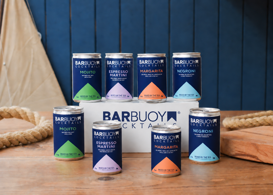 Classics Set: two each of Espresso Martini, Margarita, Mojito and Negroni with a Bar Buoy gift box