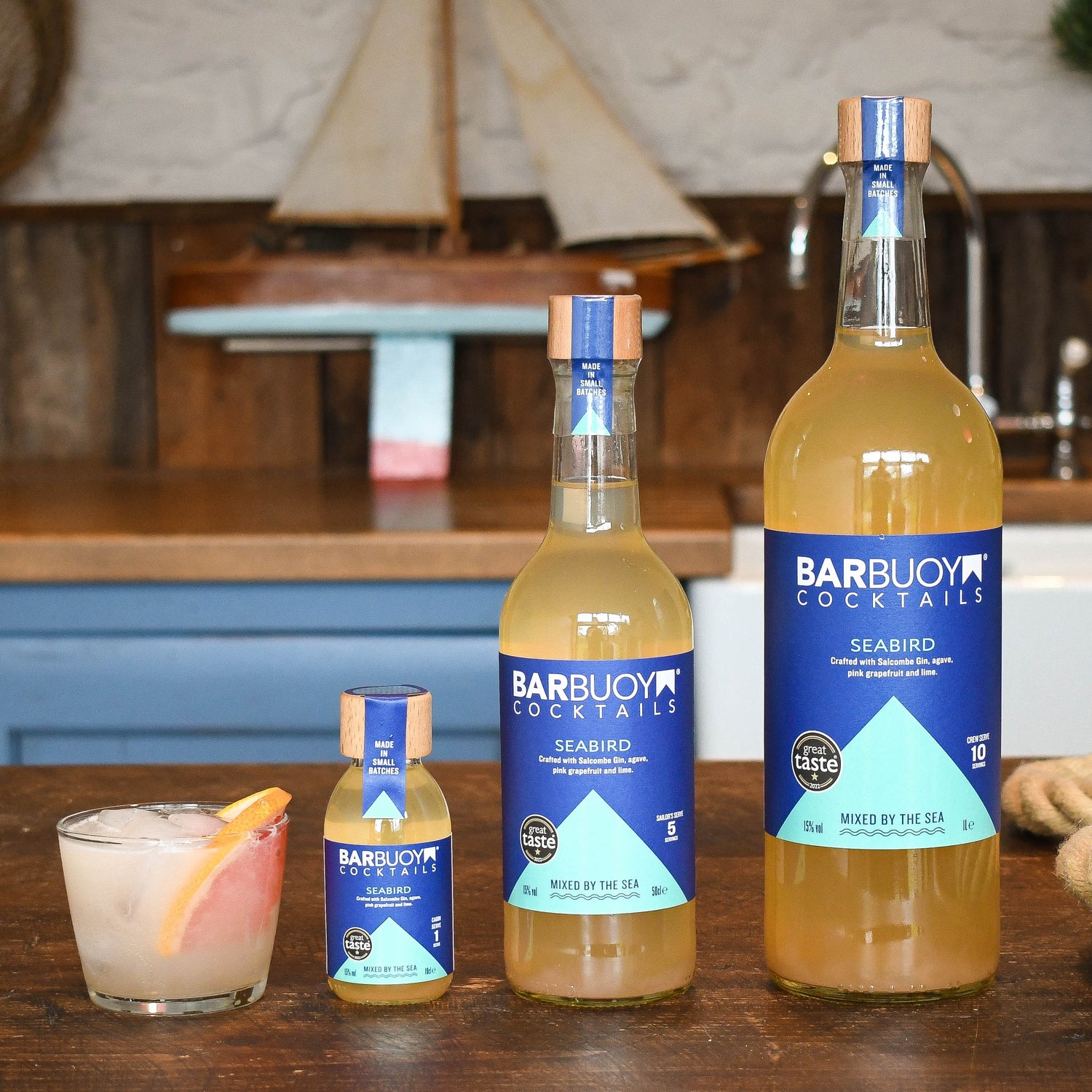 grapefruit gin ready made cocktail (seabird) collection by barbuoy cocktails